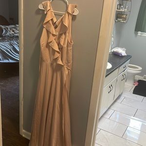 BHLDN Tansy Satin Charmeuse Maxi Dress